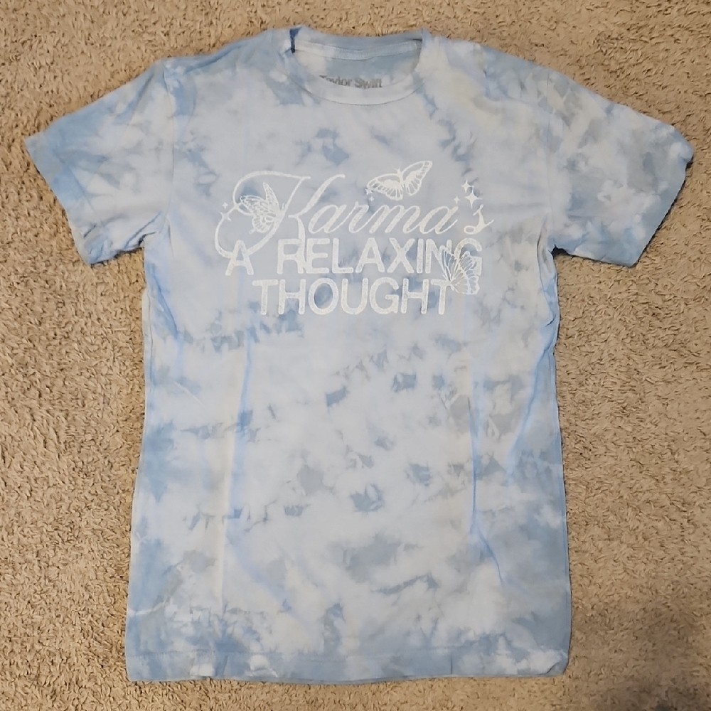 Taylor Swift Light Blue Tie-Dye Tee